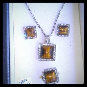 3pc tigers eye set